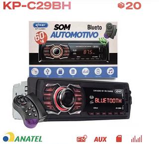 Radio Som Automotivo Bluetooth Usb Sd Controle Volante 60w*4