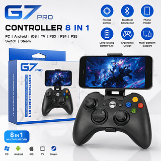 Controle Gamepad Joystick Bluetooth Universal Com suporte para Celular Tablet Android/IOS/Pc