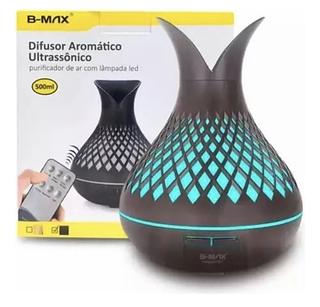 Difusor Aromatizador Ambiente Para Oleos Ultassonico Rgb 500ml com controle remoto—BMAX