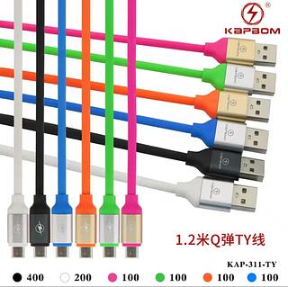 cabo type-c turbo groso 1.2m 2.0a clorido