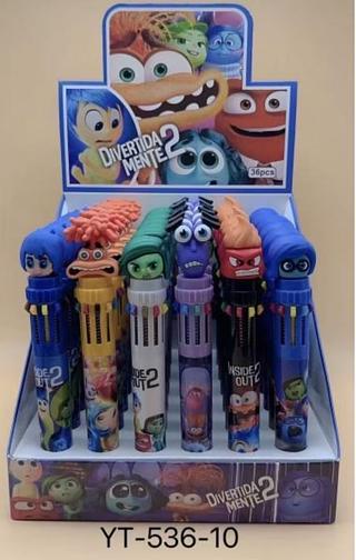 Caneta esferográfica 10 cores multicor，Divertidamente