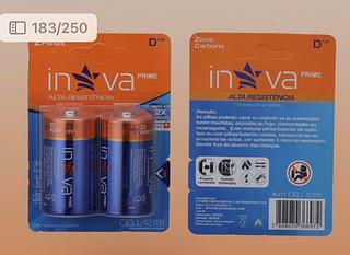 ￼2 Pilhas Grande D Alcalina 1.5V Elgin LR20 Cartela Com 2 Unidades Elgin