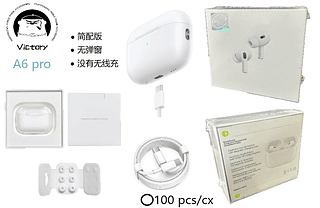 Fone de Ouvido Sem Fio PRO6 airpods Com Cancelamento Bluetooth para iOS e Android qualidade pesado 1:1