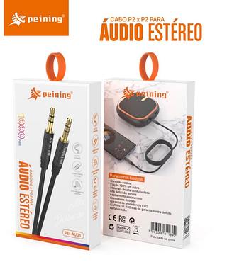Cabo P2+p2 Auxiliar Estéreo Áudio 3.5mm aux
