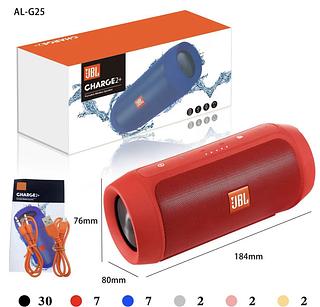 Caixa de som JBL Charge 2+ portátil com bluetooth red