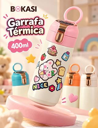 Garrafa Termica Visor Inteligente Lucas Neto 400ml com visor