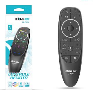 ￼Controle Remoto Air Mouse 2.4G Giroscopio c/ Comando de Voz LE-7676