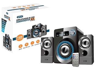 Caixa Som Cartão/Pen Drive/Controle 16W Subwoofer—KNUP