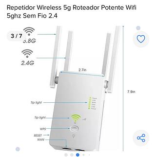 Repetidor Wireless 5g Roteador Potente Wifi 5ghz Sem Fio 2.4