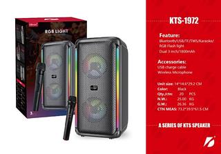 Caixa De Som Bluetooth Karaoke Wireless Com microfone com luz