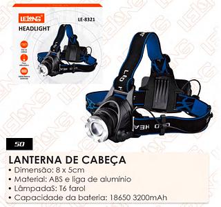 Lanterna De Cabeça Led recarregavel T6 Cree Profissional Tática Policial potente pesca noturna