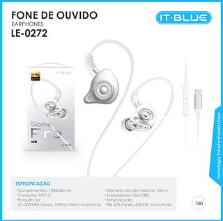Fones de ouvido com microfone de palco entra TYPEC —LELONG