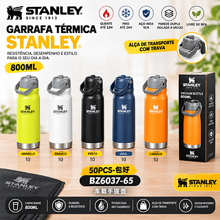 garrafa termica 650ml Com palha com marca stanley