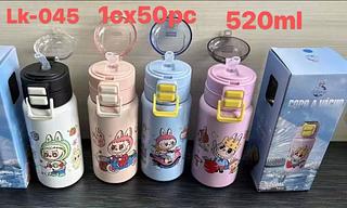 Copo LABUBU CRIANCA Térmico Grande Capacidade 520ml Inox Série Nezha com Canudo