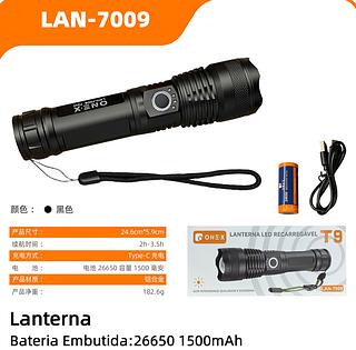 Lanterna Super Potente T9 Tática Camping Lâmpada De Iluminação De Longa Altitude