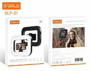 Ring Light Led Portátil Para Celular Anel De Luz 20w 3 Cores—AGOLD