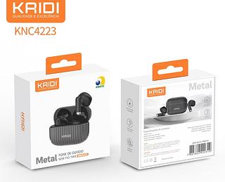 Fone Bluetooth Sem Fio TWS Material Metal Kaidi Original V5.4 Som Potente