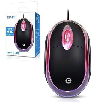 Mouse Optical Ms-9 Exbom 1000dpi Resolução Conexão Usb-m611