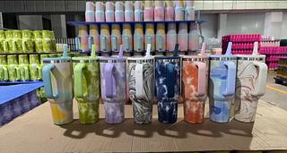 Garrafa térmica 1200 ml Canudo Copo Quencher Premium Inox Resistente Quente E Frio ENVIO IMEDIATO-marca stanley