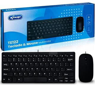 Kit Teclado E Mouse Abnt2 Com Fio Usb Computador Notebook Cor do mouse Preto Cor do teclado Preto