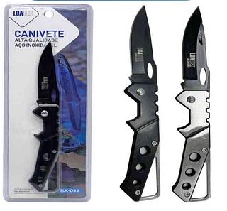 ￼Canivete Dobrável Semiautomático De Metal16,5 Cm, Canivete Tatico D43